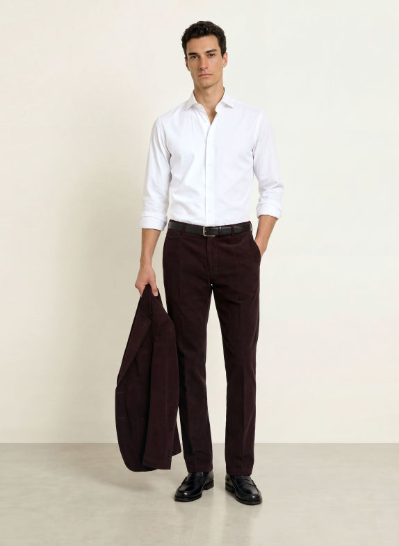 BARBA NAPOLI Overhemd, slim fit WIT