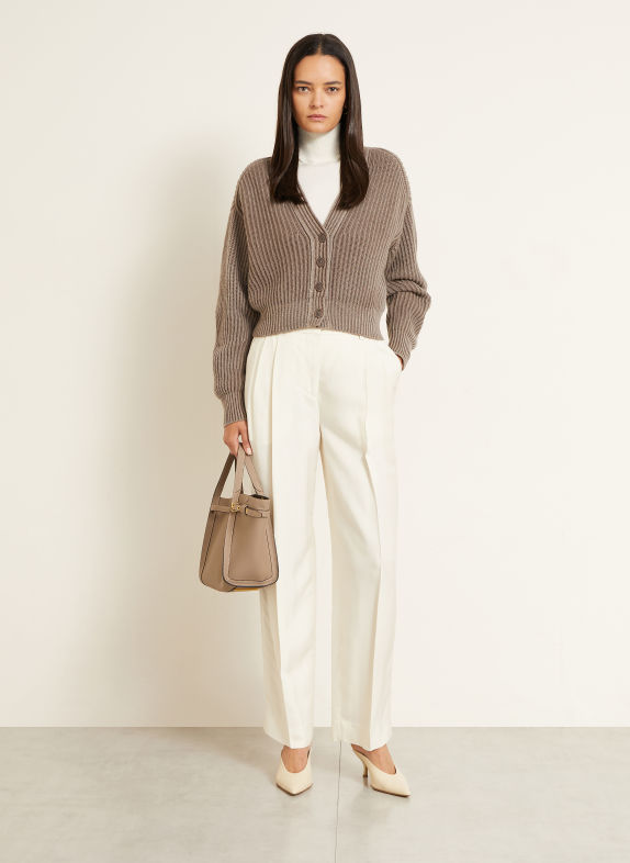 IRIS von ARNIM Kashmirstickad kofta PALORA TAUPE