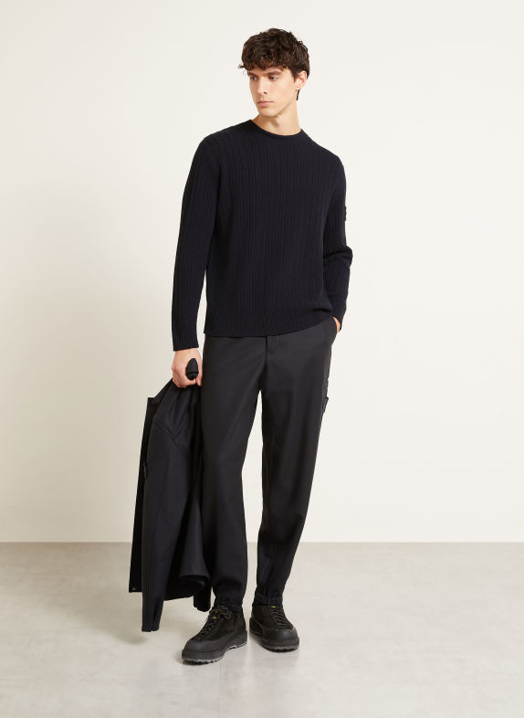 STONE ISLAND Pull GHOST BLEU FONCÉ