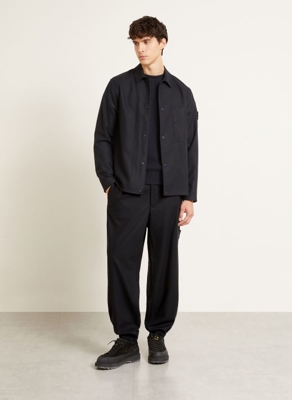 STONE ISLAND Flanellhose GHOST im Jogging-Stil Extra Slim Fit DUNKELBLAU