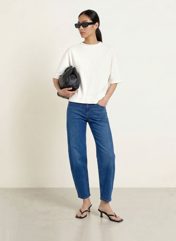 OPUS PANTS Barrel Jeans MARI COSMO 70410 mid blue
