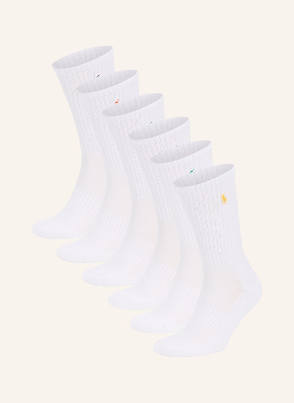 POLO RALPH LAUREN Set van 6 Sokken WIT