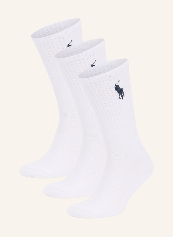 POLO RALPH LAUREN Set van 3 Sokken WIT / DONKERBLAUW