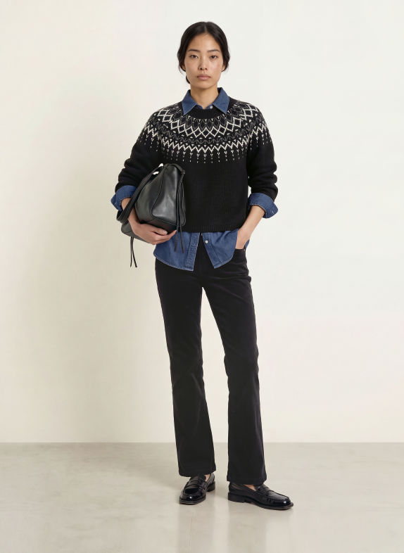 Herrlicher Corduroy Pants EDNA KARMA BLACK