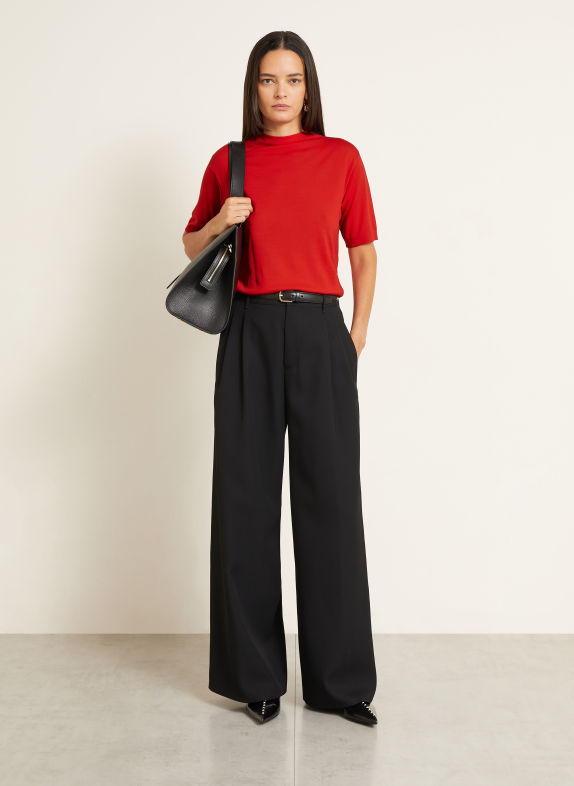 JIL SANDER Stickad tröja RÖD