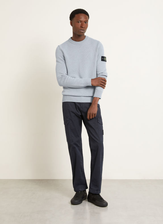 STONE ISLAND Trui BLAUWGRIJS / GEEL / ZWART