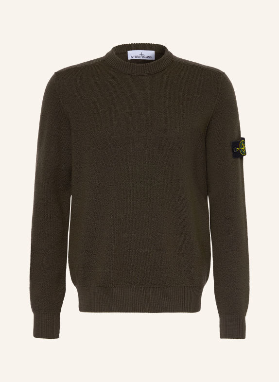 STONE ISLAND Sweter CIEMNOBRĄZOWY / ŻÓŁTY / CZARNY