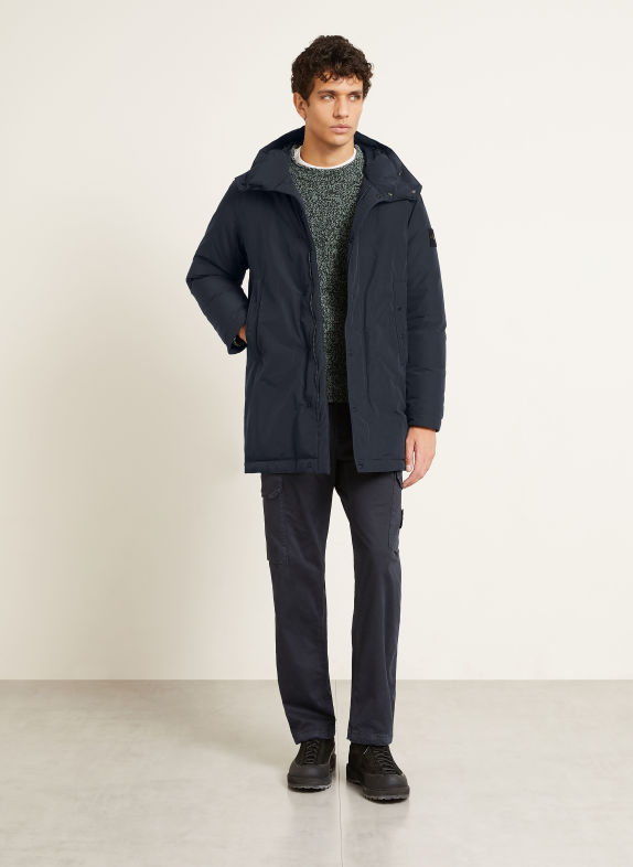 STONE ISLAND Péřová parka TMAVĚ MODRÁ