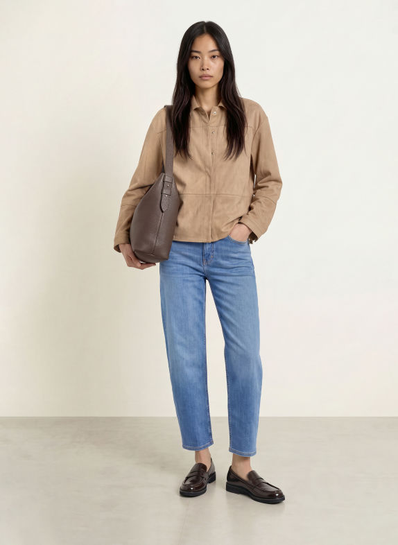 OPUS PANTS Barrel Jeans MARI COSMO 70365 mid blue