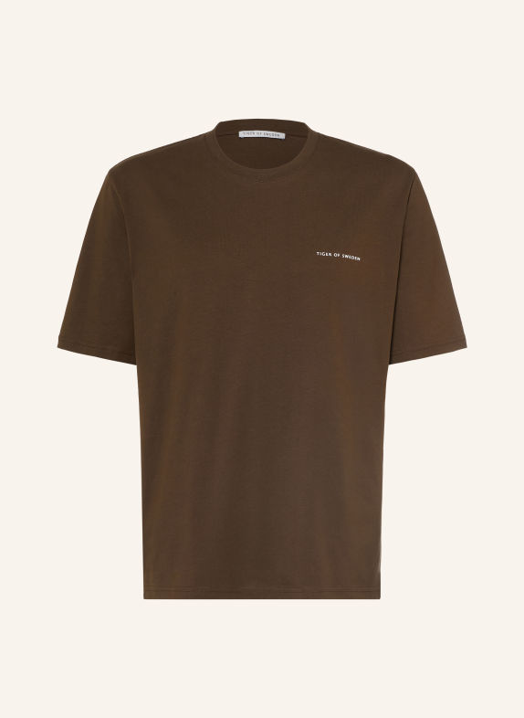TIGER OF SWEDEN T-shirt PRO MARRON FONCÉ / WIT