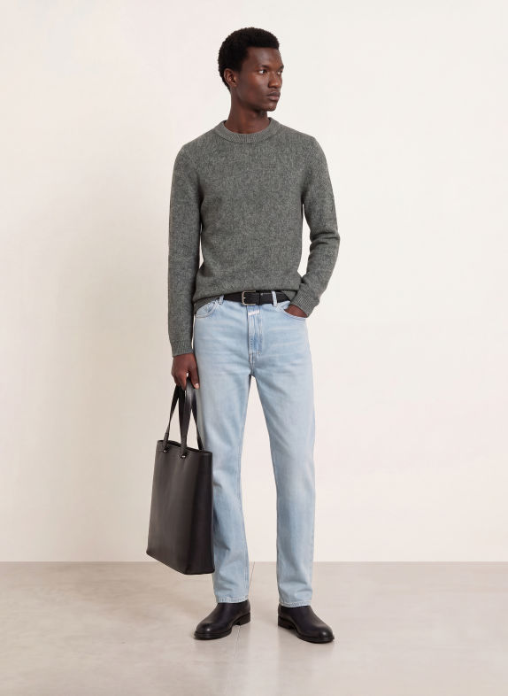 TIGER OF SWEDEN Pull HARLOW GRIS FONCÉ / GRIS CLAIR