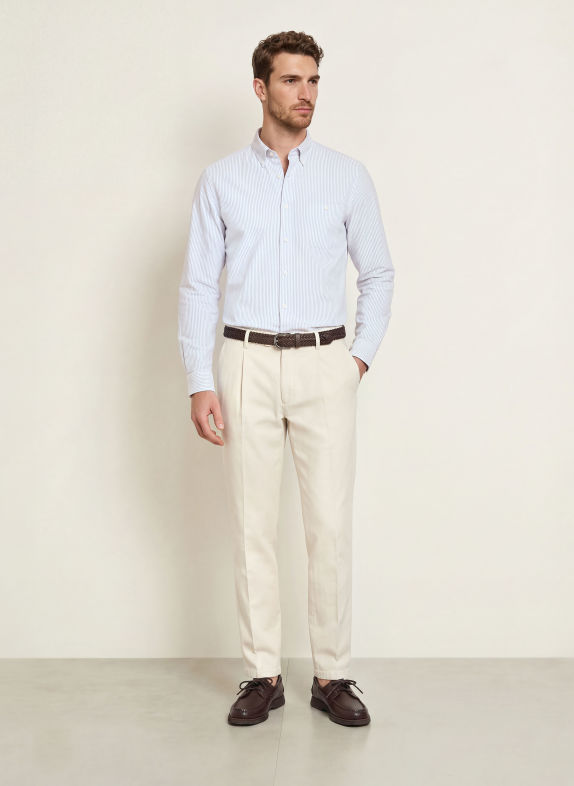 ETON Oxford-overhemd Comfort Fit LICHTBLAUW / WIT