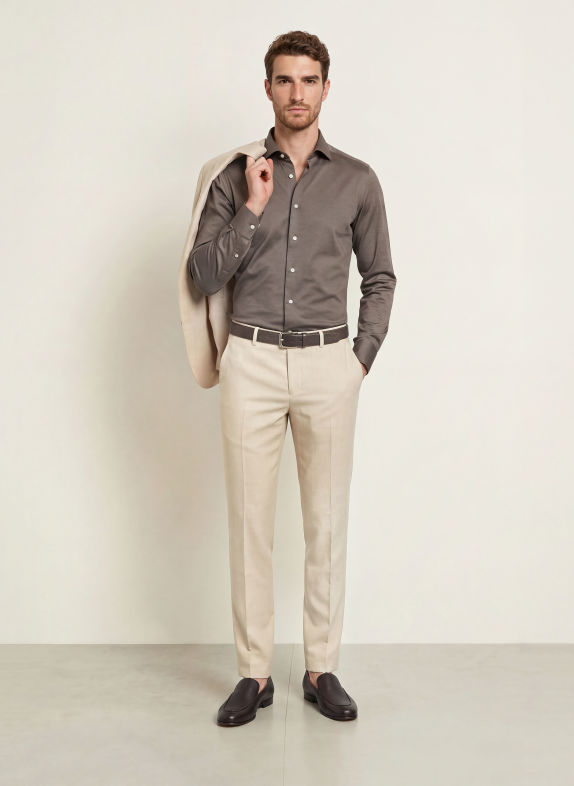ETON Chemise coupe classique TAUPE