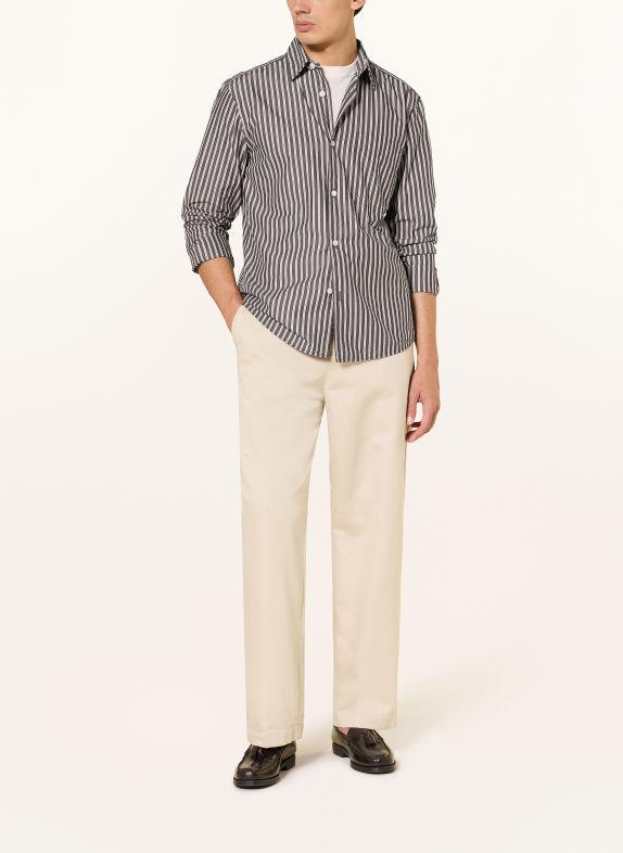 STRELLSON Hemd CARSON Regular Fit DUNKELBRAUN / WEISS