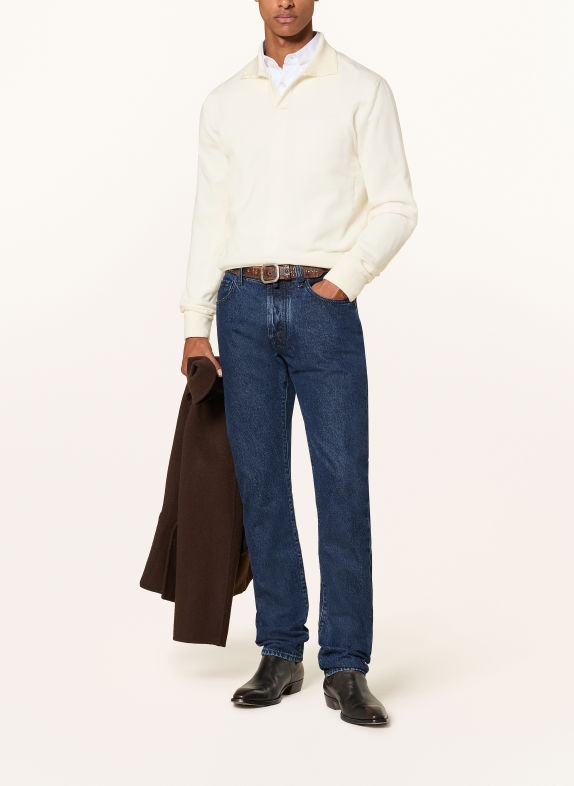 JACOB COHEN Gebreid poloshirt CRÈME