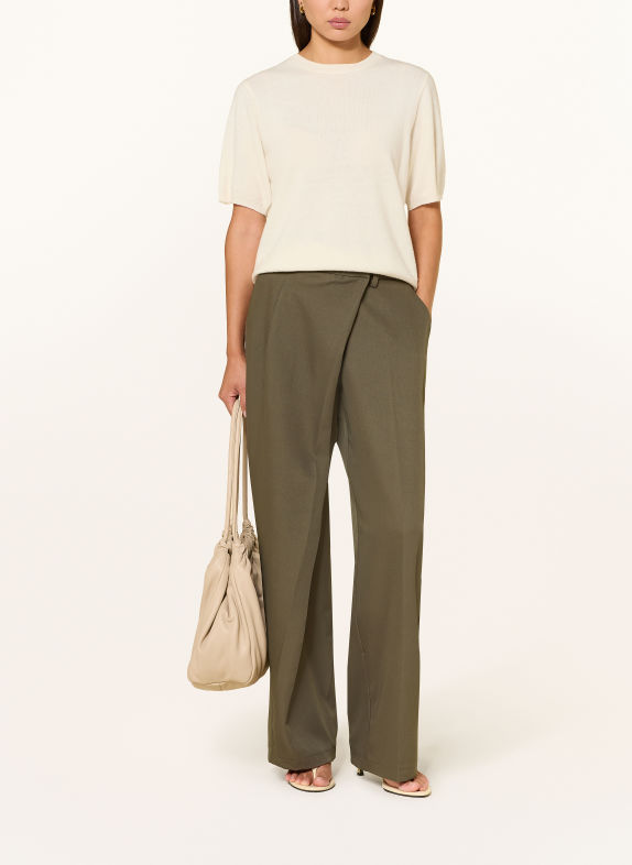NEO NOIR CALINA Wrap-Style Trousers TAUPE
