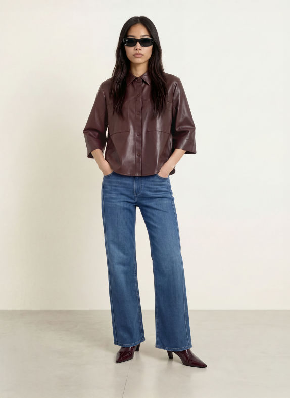 MOS MOSH Wide leg jeans MMDARA LYON 447 DARK BLUE