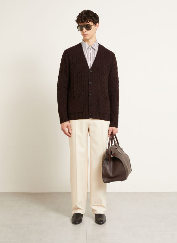 VALENTINO Gilet MARRON FONCÉ