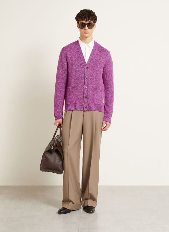 VALENTINO Strickjacke BUTTERFLY FUCHSIA / LILA