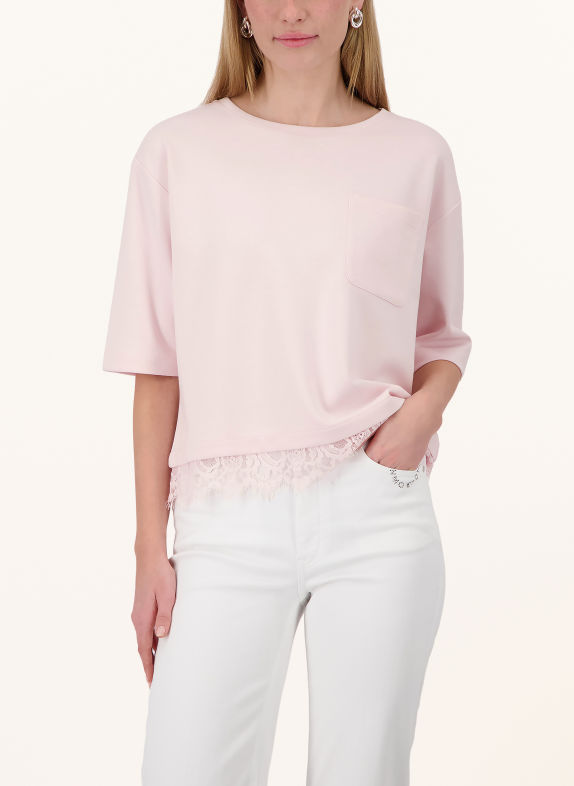 monari Tricou cu dantelă ROZ DESCHIS