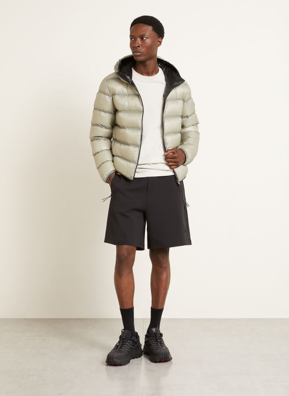 MONCLER Lightweight-Daunenjacke GUADIANA HELLGRAU / SCHWARZ