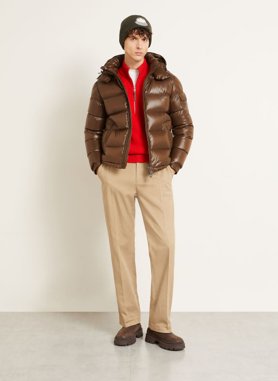 MONCLER Daunenjacke MAYA mit abnehmbarer Kapuze BRAUN