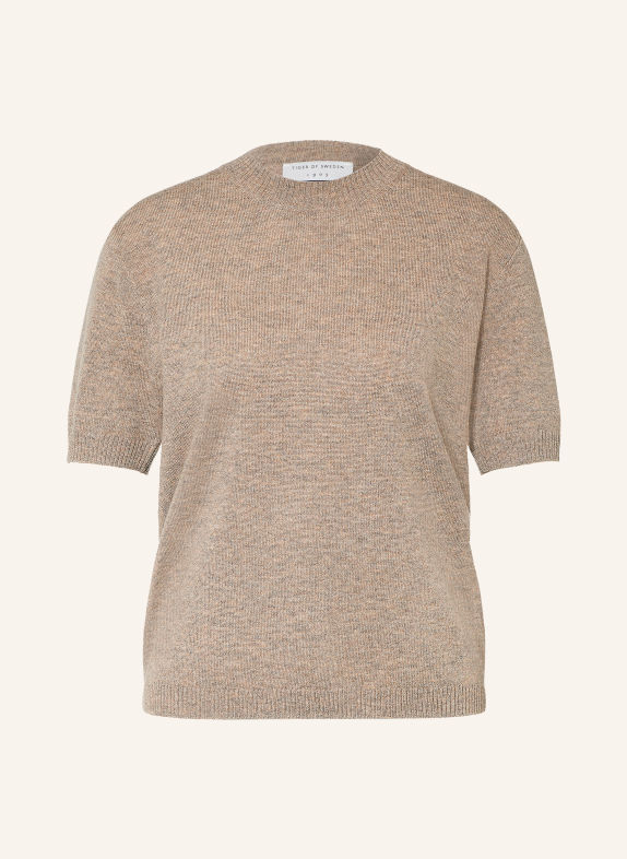 TIGER OF SWEDEN Gebreid shirt MAY met merinowol GRIJS