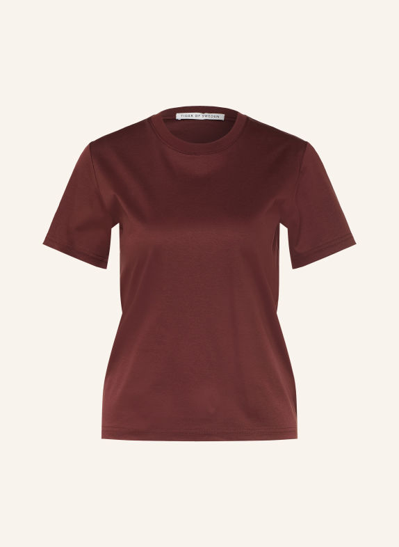 TIGER OF SWEDEN T-shirt SIRU CIEMNOCZERWONY