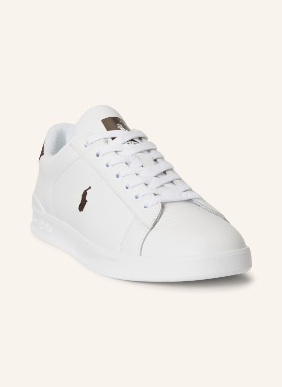 POLO RALPH LAUREN Sneakers WIT / MARRON FONCÉ