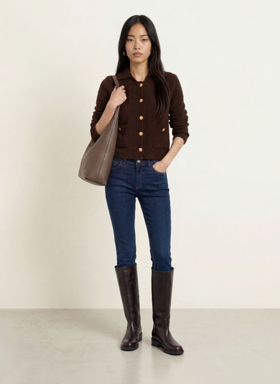 Rich & Royal Strickjacke DUNKELBRAUN