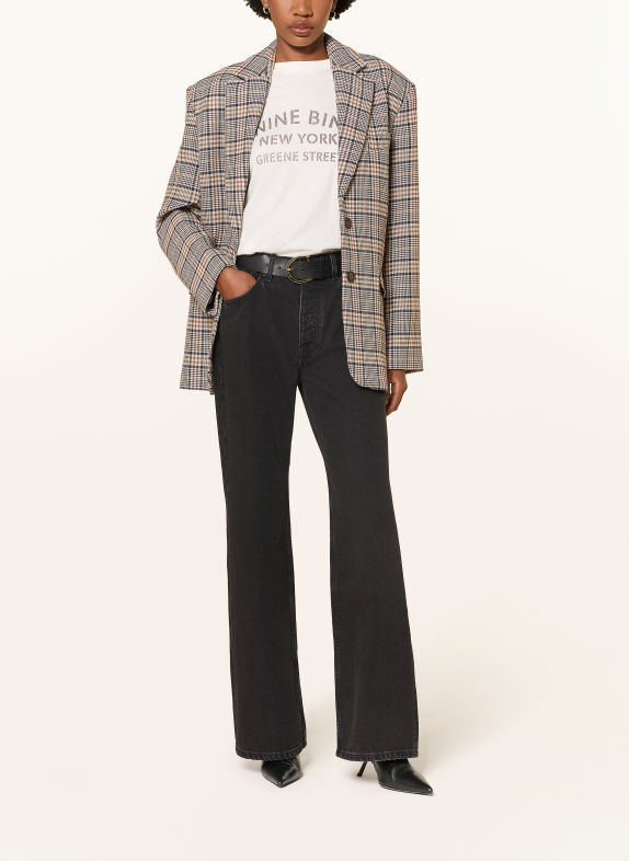 ANINE BING Wide leg jeans HUGH BLACK BLACK