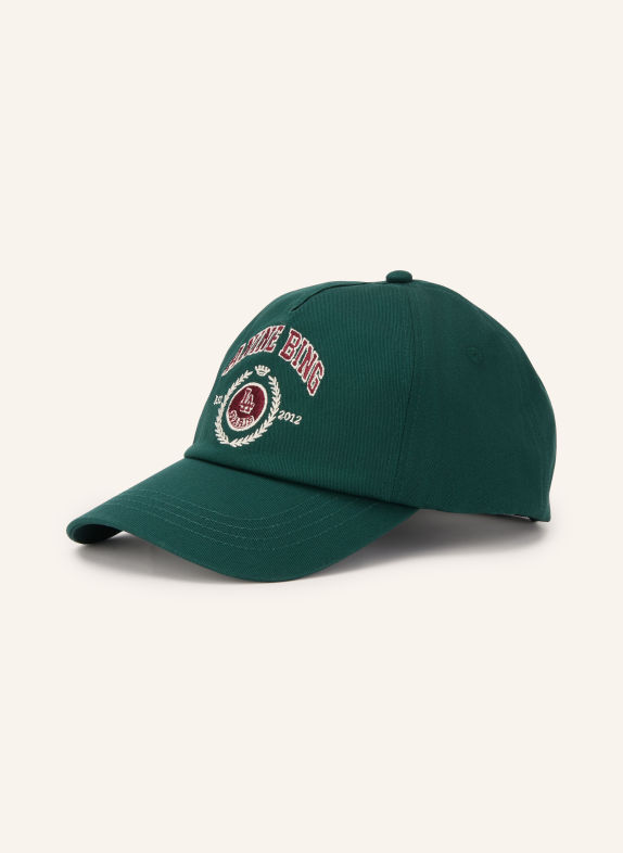 ANINE BING JEREMY Cap DARK GREEN / DARK RED / WHITE