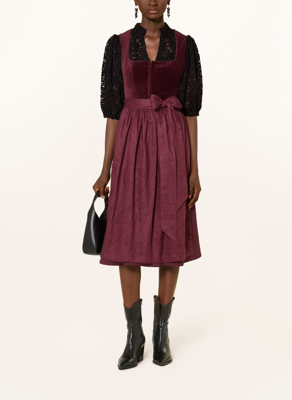 LIMBERRY Dirndlbluse LIA aus Spitze mit 3/4-Arm SCHWARZ
