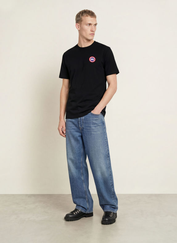 CANADA GOOSE T-shirt OCRA ZWART / ROOD / WIT