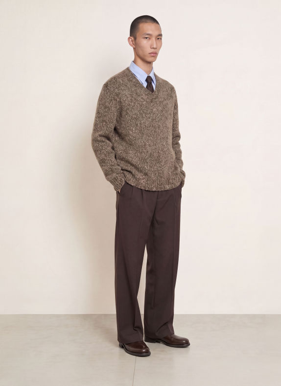 NN.07 Pullover FLINT DUNKELBRAUN / CREME