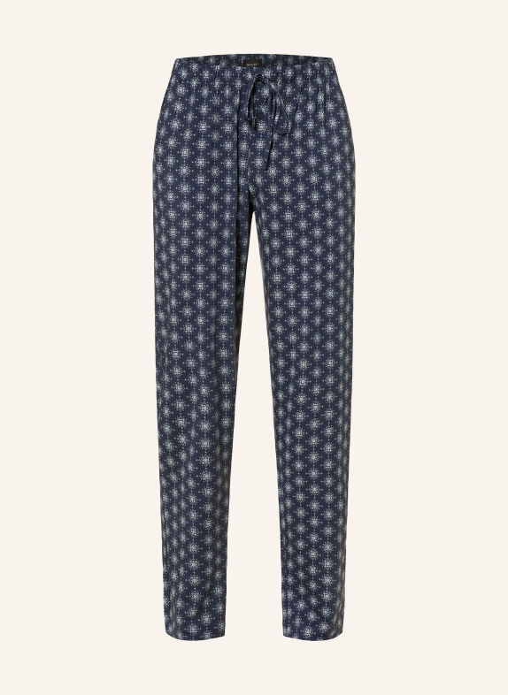 HANRO Schlafhose NIGHT & DAY DUNKELBLAU / HELLBLAU / WEISS