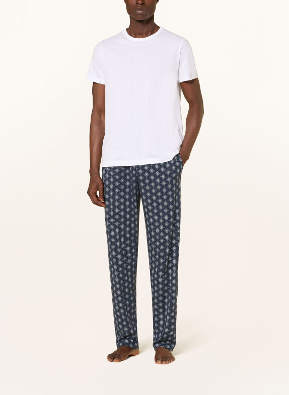 HANRO Pyjamabroek NIGHT & DAY DONKERBLAUW / LICHTBLAUW / WIT