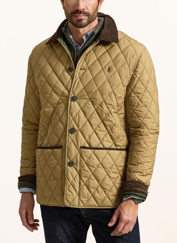 POLO RALPH LAUREN Big & Tall Kurtka pikowana JASNOBRĄZOWY