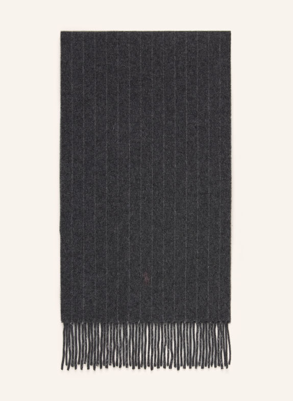 POLO RALPH LAUREN Scarves with Cashmere DARK GRAY / LIGHT GRAY