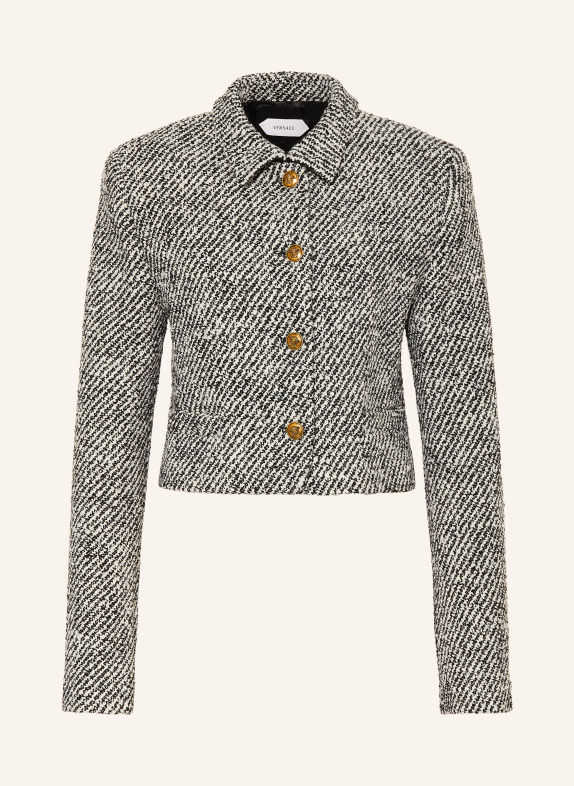 VERSACE Bouclé Blazer BLACK / WHITE