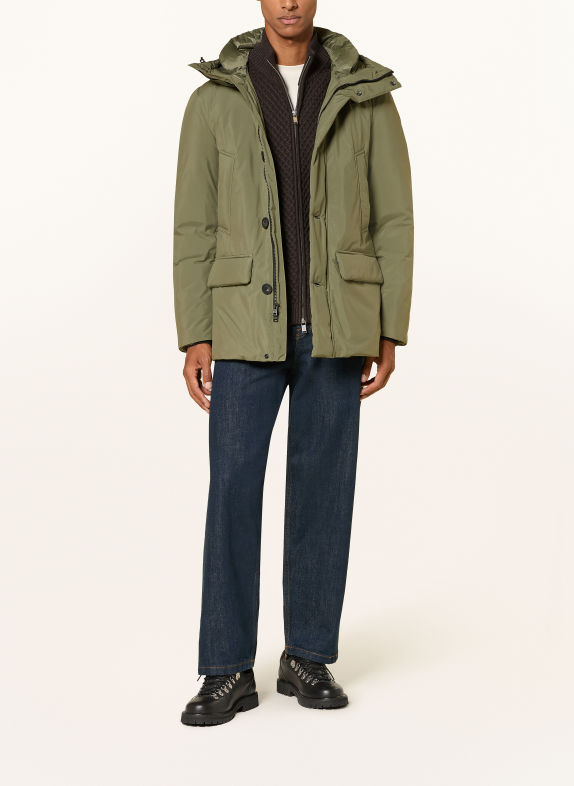 WOOLRICH Parka puchowa CLOUD OLIWKOWY