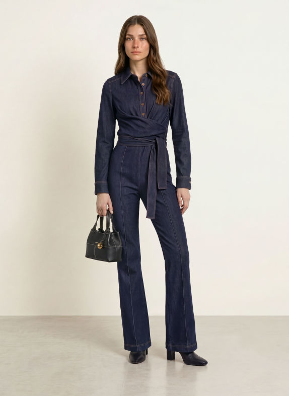 DIANE VON FURSTENBERG Jeans-Jumpsuit MICHELE DONKERBLAUW