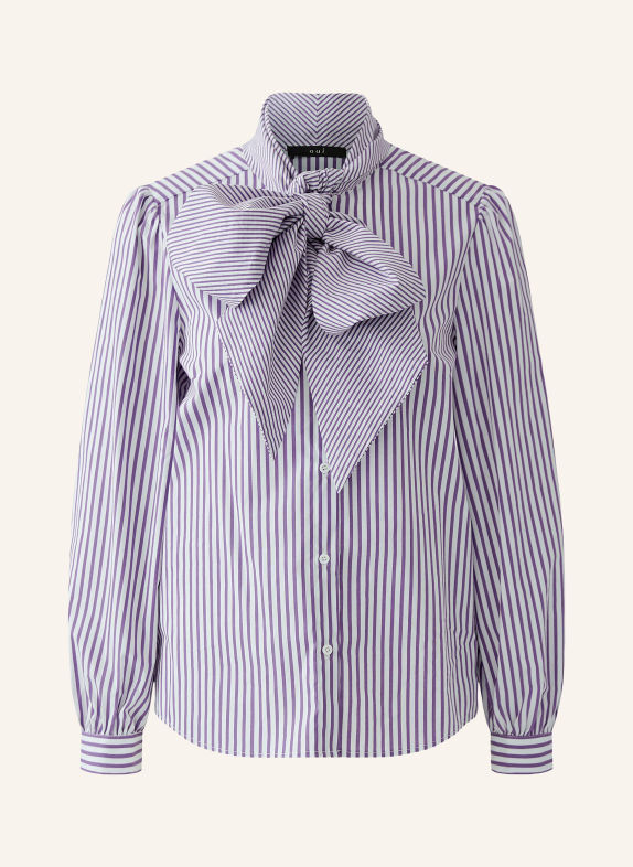 oui Schluppenbluse LILA / WEISS
