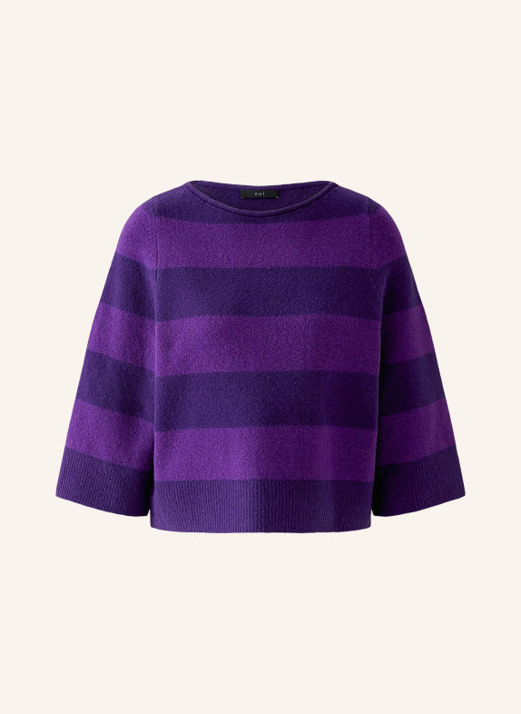 oui Sweter z rękawami 3/4 FIOLETOWY / LILA