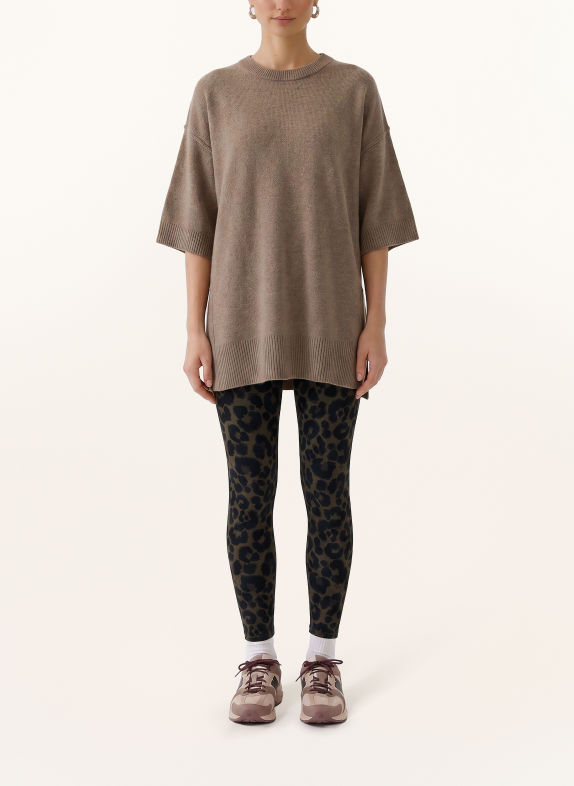 oui Leggings TAUPE / DARK BROWN / BLACK