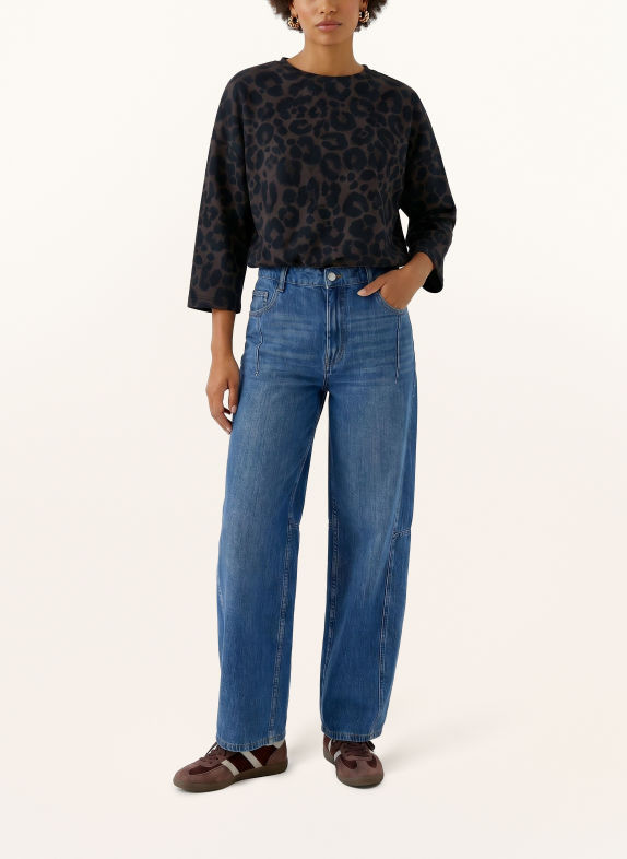 oui Bluza SZAROBRĄZOWY / CIEMNOBRĄZOWY / CZARNY