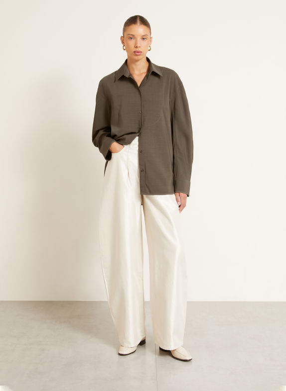 JACQUEMUS Košilová halenka LA CHEMISE CITTA KHAKI