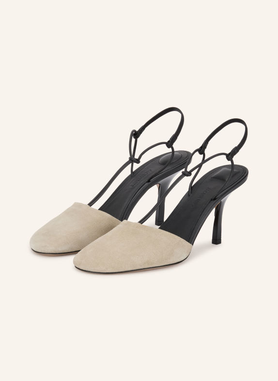 JACQUEMUS Slingpumps LES PINA BEIGE / SVART