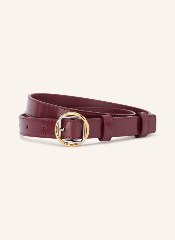 JACQUEMUS Leather belt LE CEINTURE SALON FINE DARK RED / GOLD