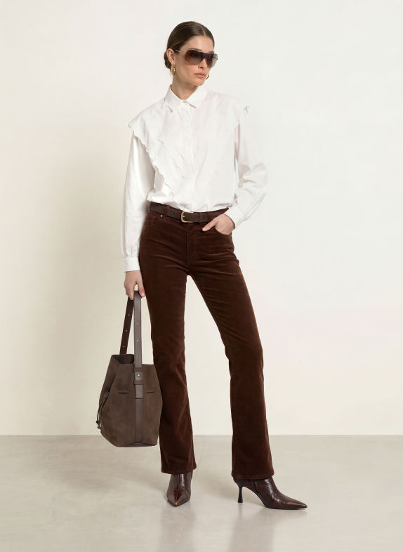 FRAME Pantalon bootcut THE CORDUROY REBOOT en velours côtelé ESPR ESPRESSO
